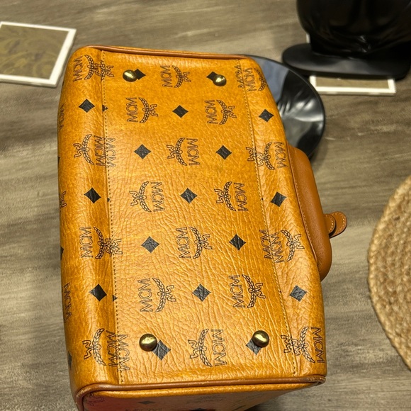 175. MCM Cognac Boston Bag - Picture 6 of 16